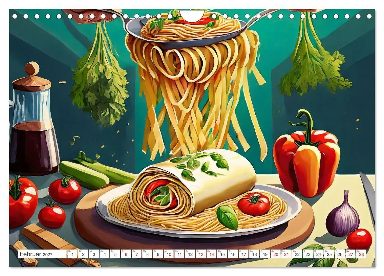 Bild: 9783569208544 | Nudel Varianten (Wandkalender 2027 DIN A4 quer), CALVENDO...