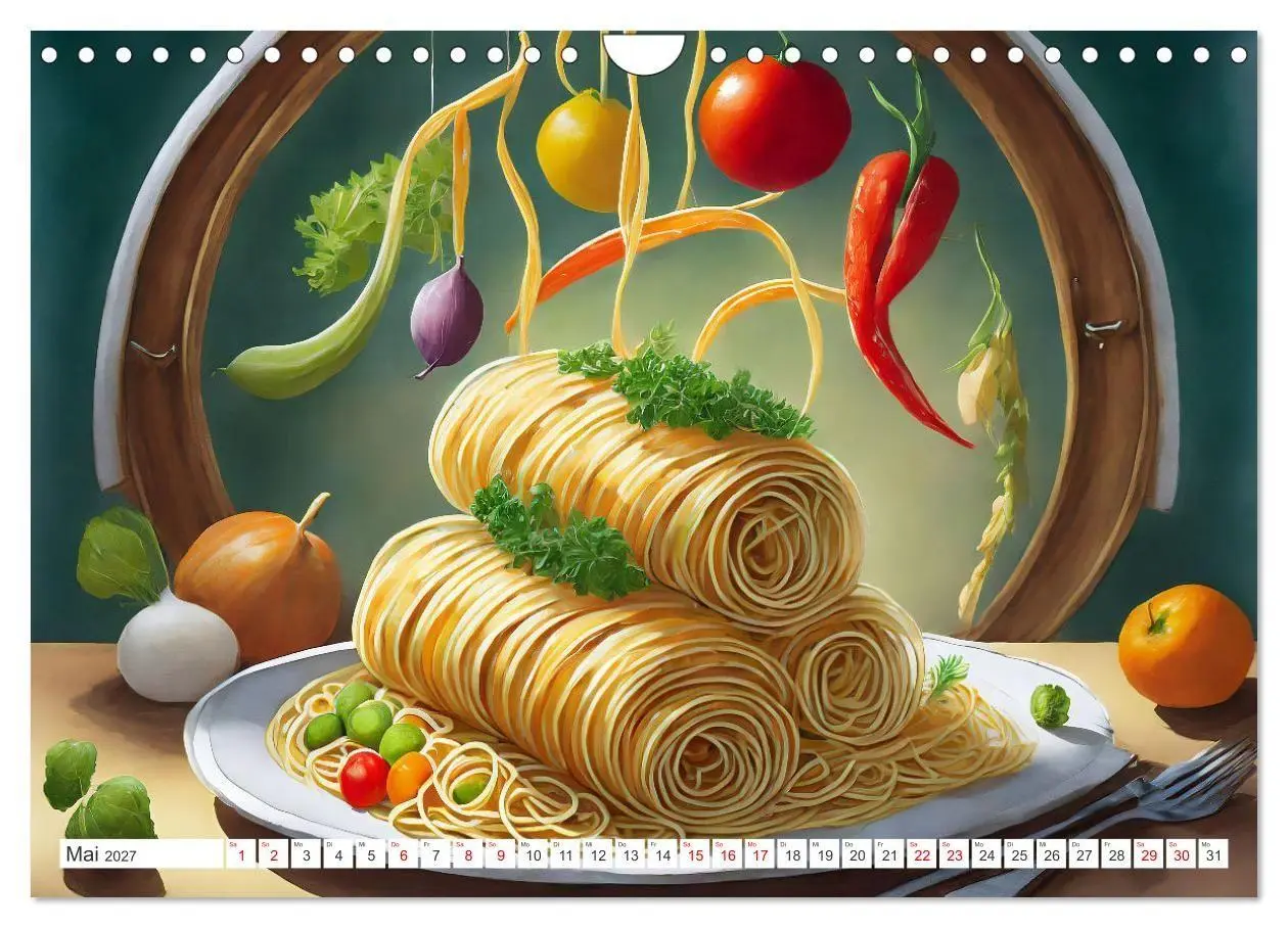Bild: 9783569208544 | Nudel Varianten (Wandkalender 2027 DIN A4 quer), CALVENDO...