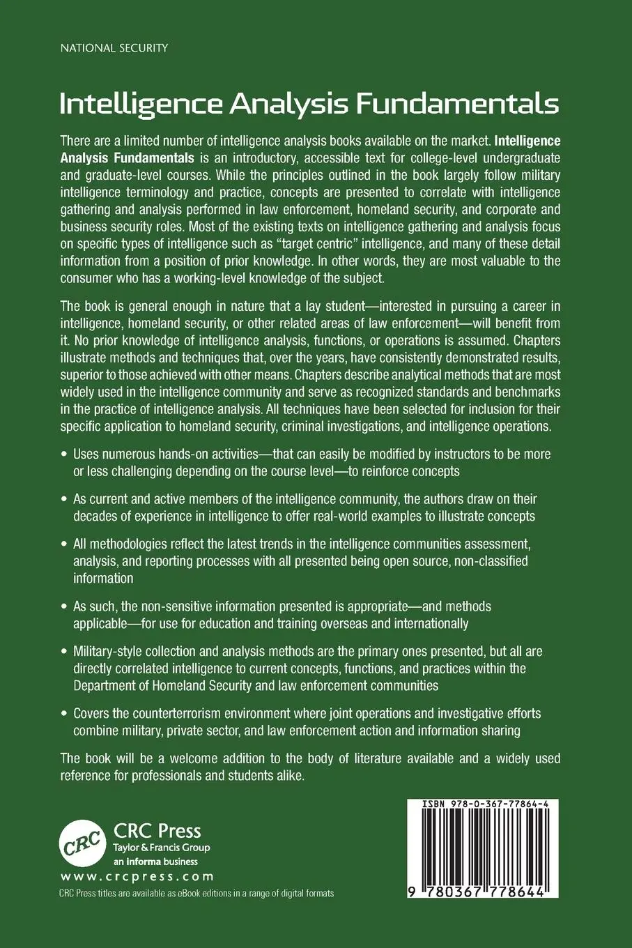 Rückseite: 9780367778644 | Intelligence Analysis Fundamentals | Godfrey Garner (u. a.) | Buch