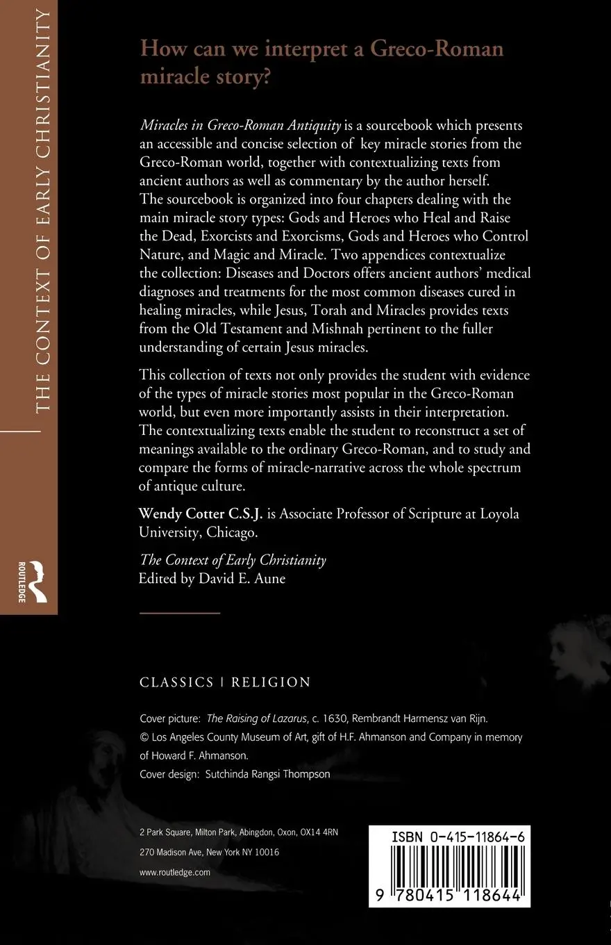 Rückseite: 9780415118644 | Miracles in Greco-Roman Antiquity | Wendy Cotter | Taschenbuch | 1999