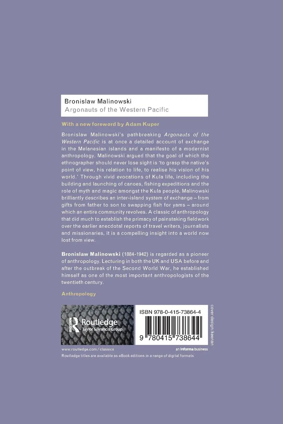 Rückseite: 9780415738644 | Argonauts of the Western Pacific | Bronislaw Malinowski | Taschenbuch