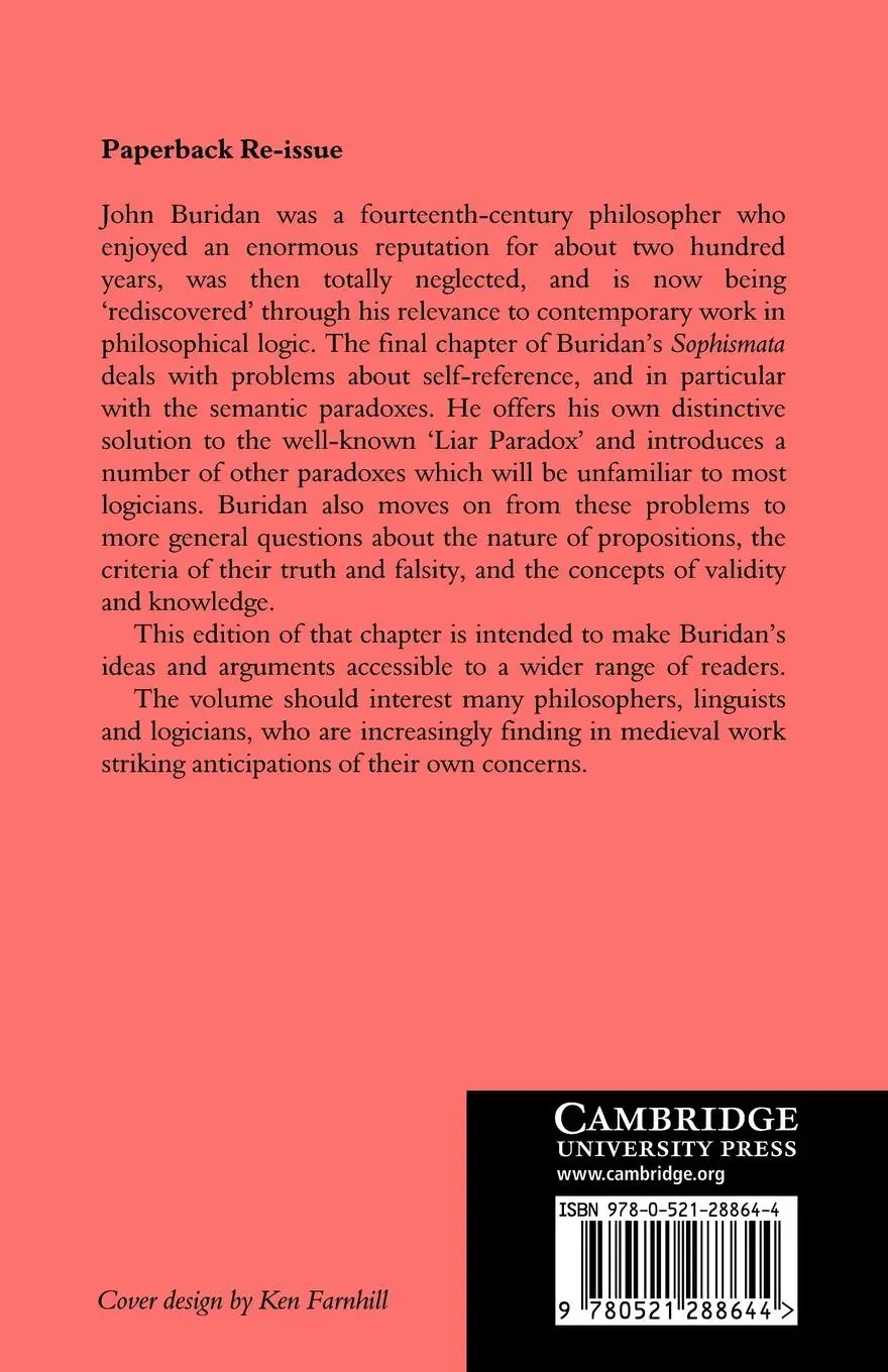 Rückseite: 9780521288644 | John Buridan on Self-Reference | John Buridan | Taschenbuch | Englisch