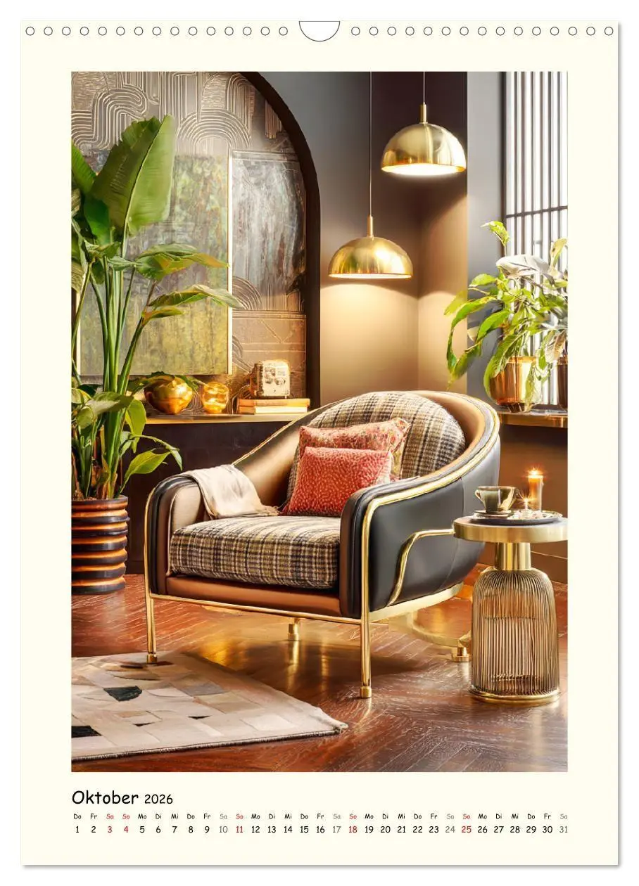 Bild: 9783516728644 | Luxuriöse Sesselträume. Elegante Sitzmöbel im Raum (Wandkalender...