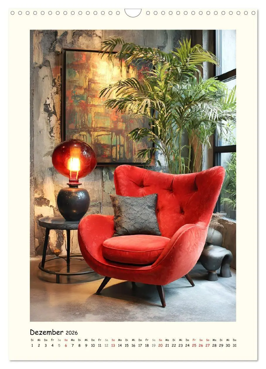 Bild: 9783516728644 | Luxuriöse Sesselträume. Elegante Sitzmöbel im Raum (Wandkalender...