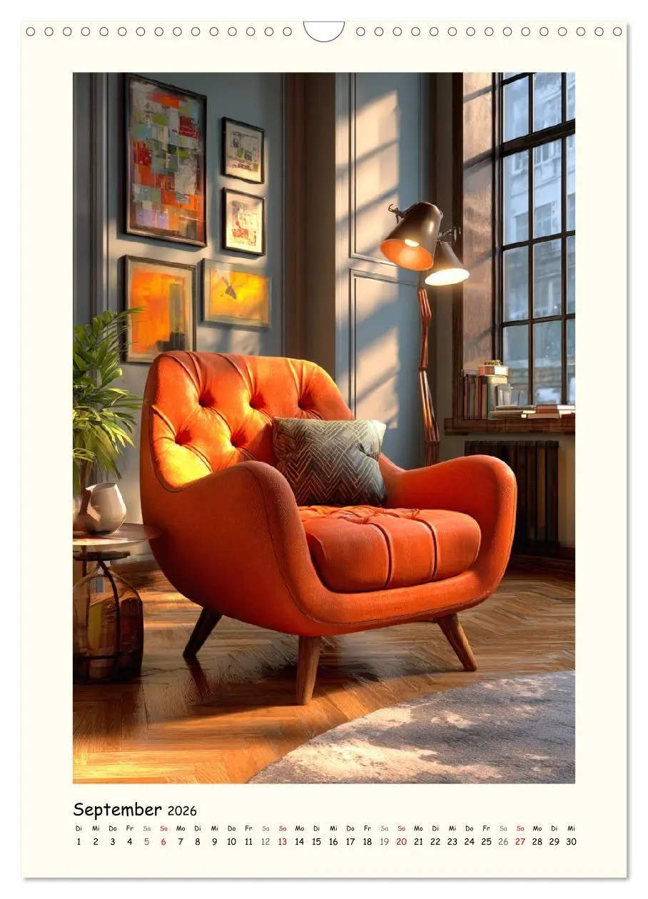 Bild: 9783516728644 | Luxuriöse Sesselträume. Elegante Sitzmöbel im Raum (Wandkalender...