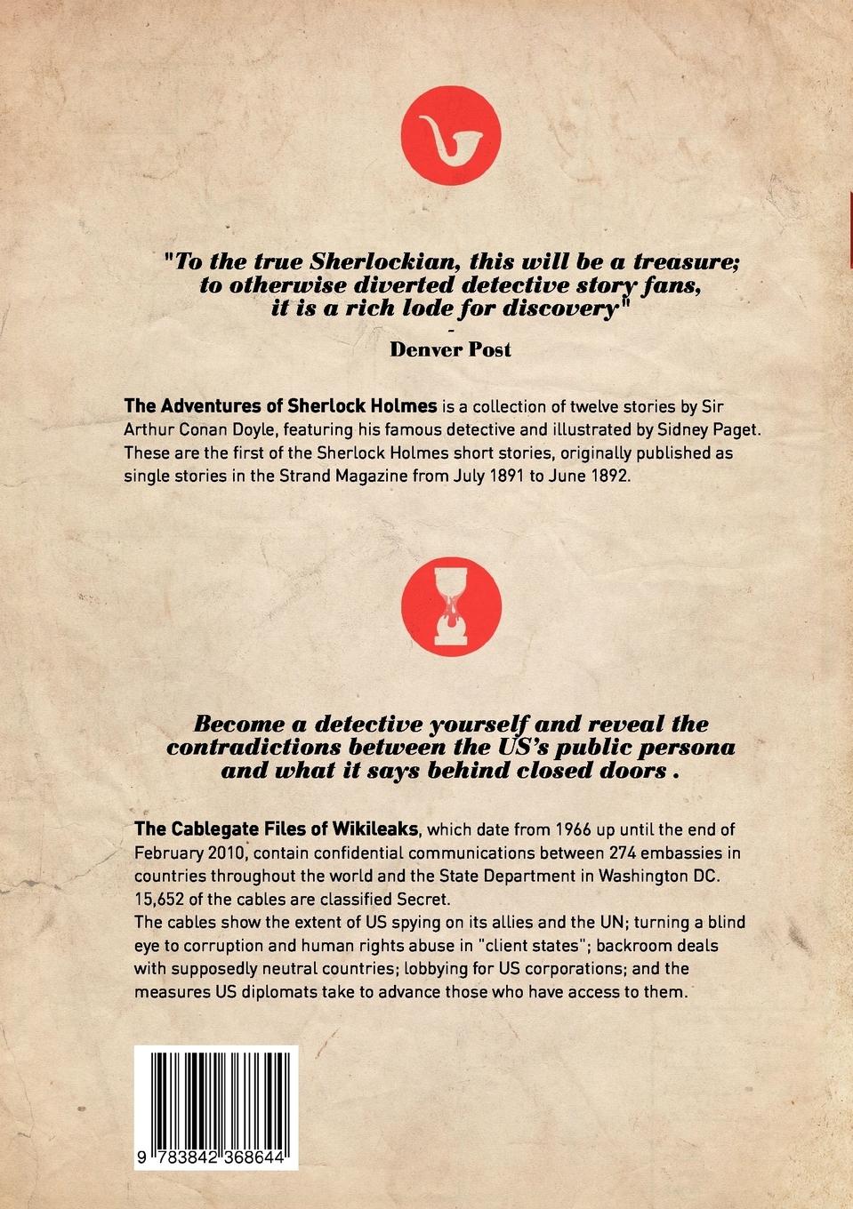 Rückseite: 9783842368644 | The Adventures of Sherlock Holmes and The Cablegate Files of Wikileaks