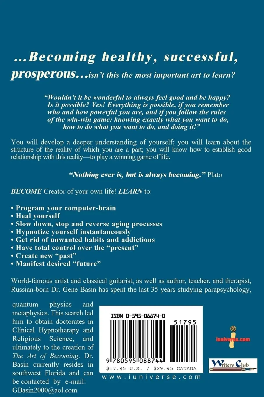 Rückseite: 9780595088744 | The Art of Becoming | Gene Basin | Taschenbuch | Englisch | 2000
