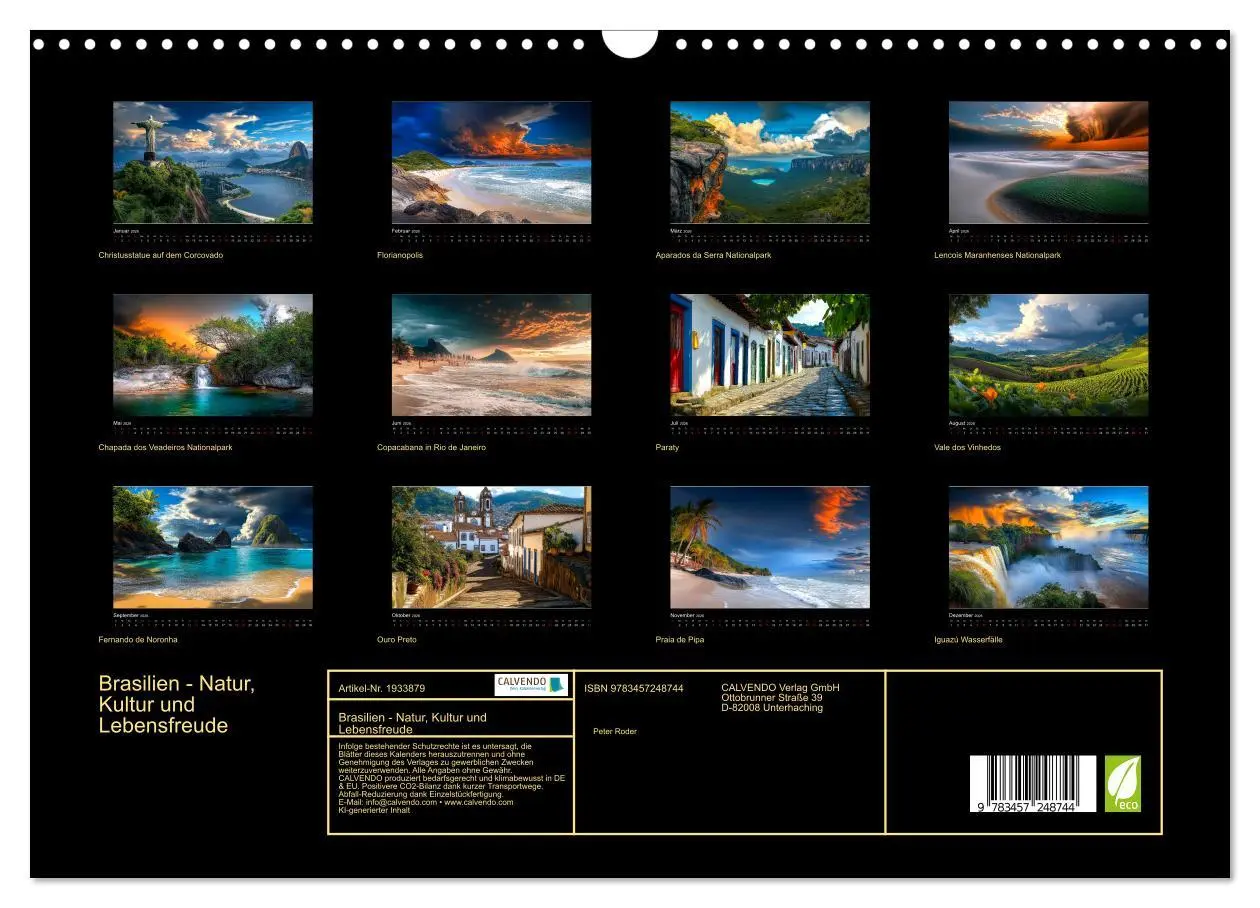 Bild: 9783457248744 | Brasilien - Natur, Kultur und Lebensfreude (Wandkalender 2026 DIN...