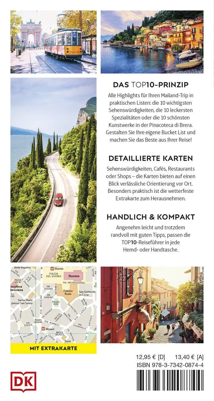 Rückseite: 9783734208744 | TOP10 Reiseführer Mailand &amp; Oberitalienische Seen | DK Verlag - Reise