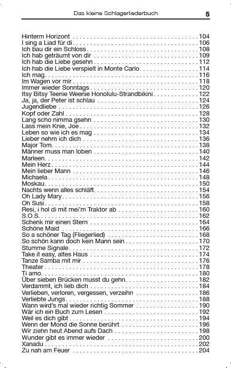 Bild: 9783865438744 | Das kleine Schlagerliederbuch | 100 deutsche Schlager | Bosworth Music