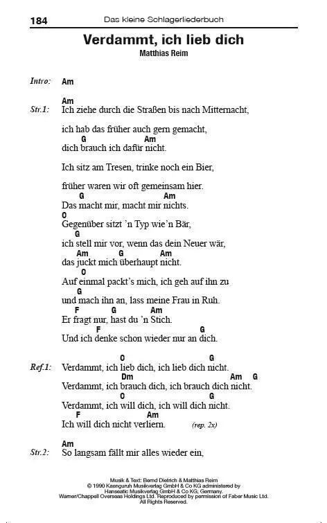 Bild: 9783865438744 | Das kleine Schlagerliederbuch | 100 deutsche Schlager | Bosworth Music