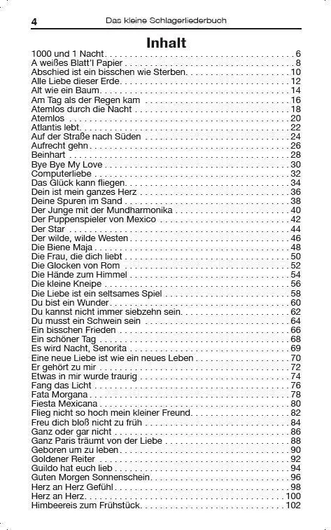 Bild: 9783865438744 | Das kleine Schlagerliederbuch | 100 deutsche Schlager | Bosworth Music
