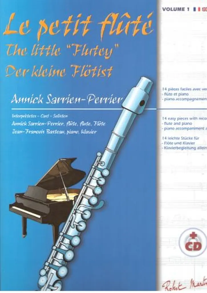 Cover: 9790231028744 | Le petit flûté vol.1 (+Online Audio) pour flûte et piano | Perrier