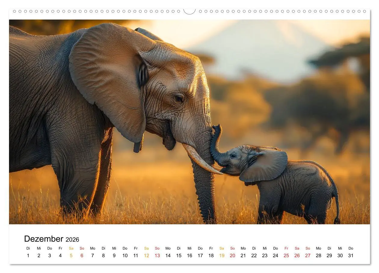 Bild: 9783457308844 | Elefanten Kinder - kleine Riesen (hochwertiger Premium Wandkalender...
