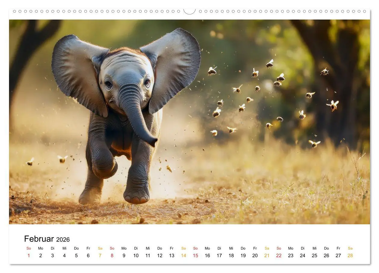 Bild: 9783457308844 | Elefanten Kinder - kleine Riesen (hochwertiger Premium Wandkalender...