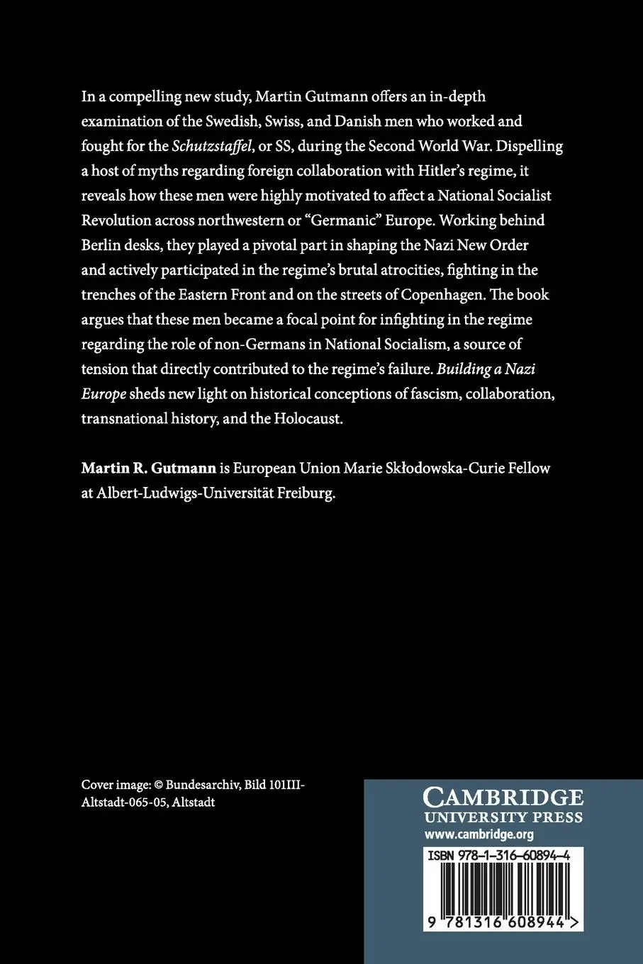 Rückseite: 9781316608944 | Building a Nazi Europe | Martin R. Gutmann | Taschenbuch | Paperback
