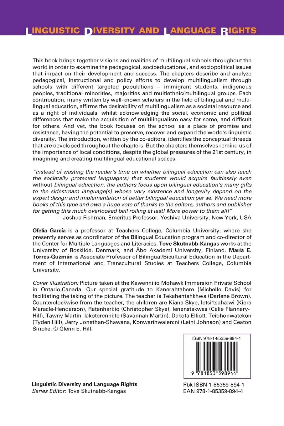 Rückseite: 9781853598944 | Imagining Multilingual Schools | Ofelia García (u. a.) | Taschenbuch