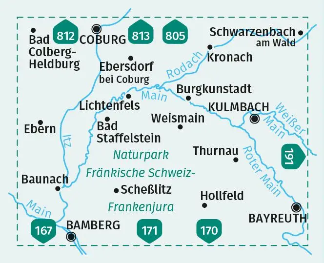 Bild: 9783991218944 | KOMPASS Wanderkarte 165 Nördliche Fränkische Schweiz, Bayreuth,...