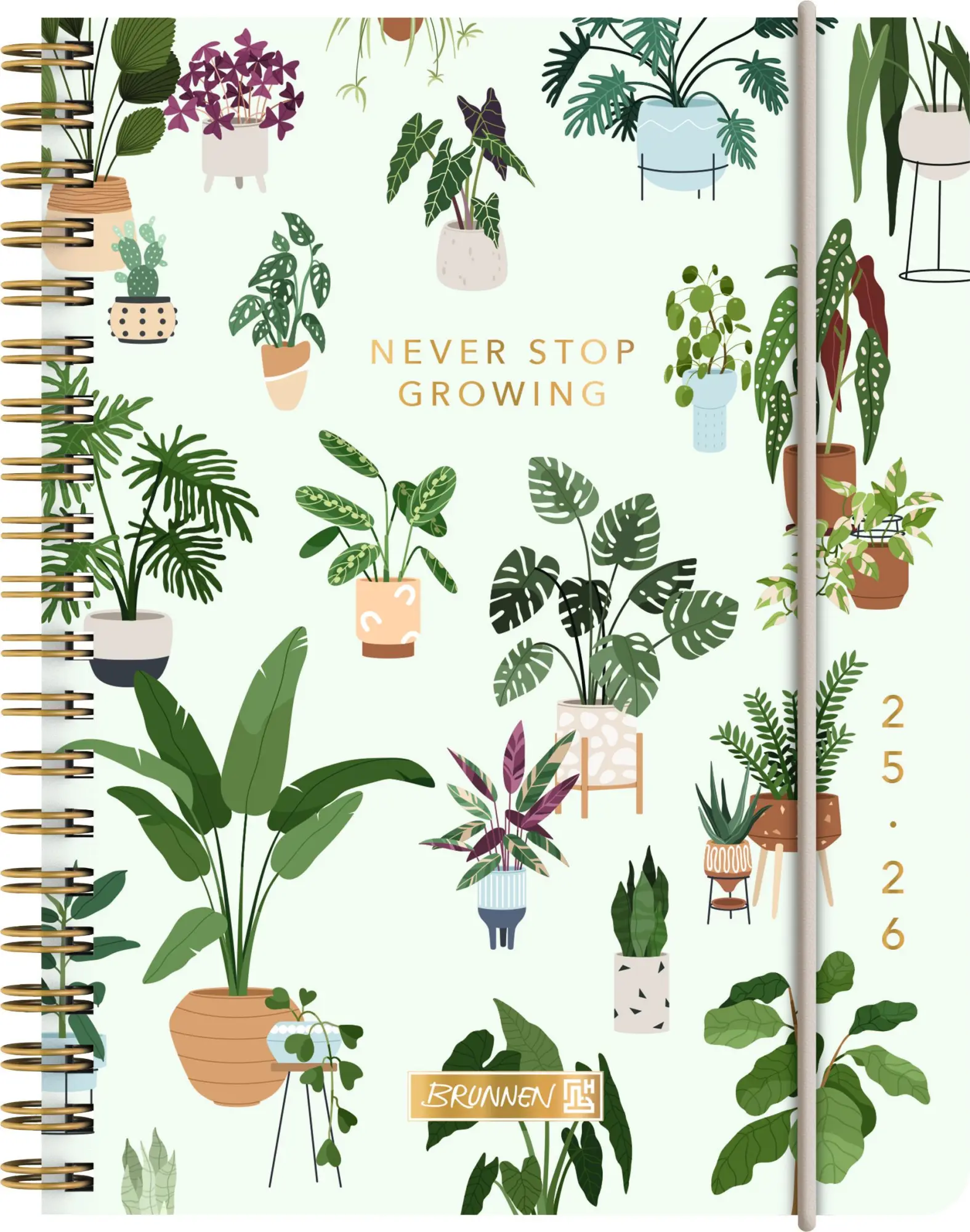 Cover: 4061947139044 | BRUNNEN Schülerkalender (2025/2026) "Little Plants", 2 Seiten = 1...