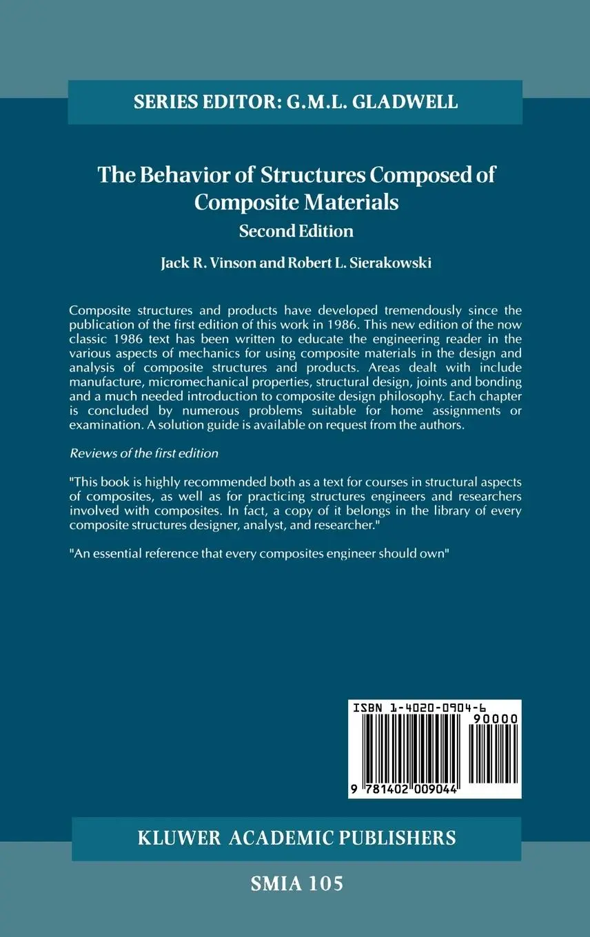 Rückseite: 9781402009044 | The Behavior of Structures Composed of Composite Materials | Buch
