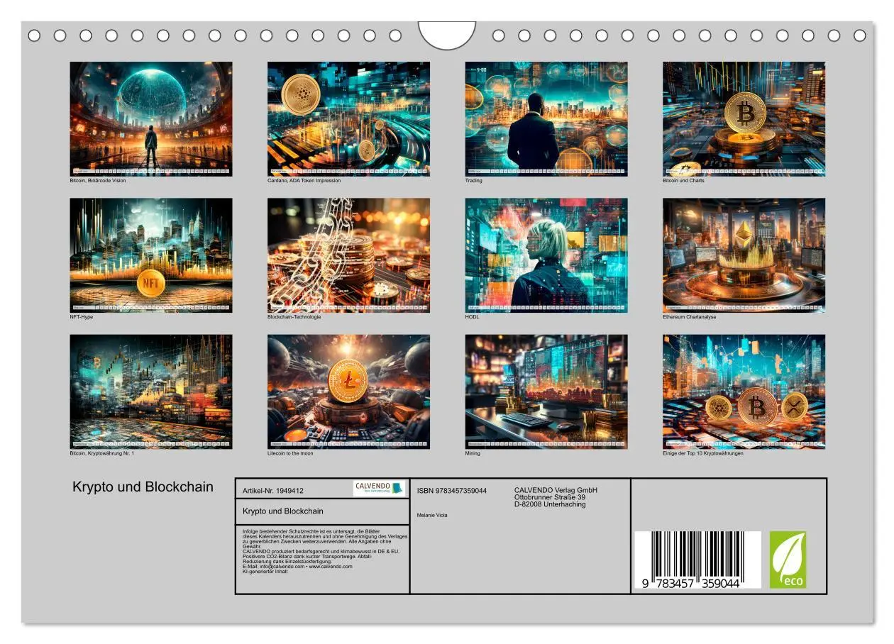 Bild: 9783457359044 | Krypto und Blockchain (Wandkalender 2026 DIN A4 quer), CALVENDO...