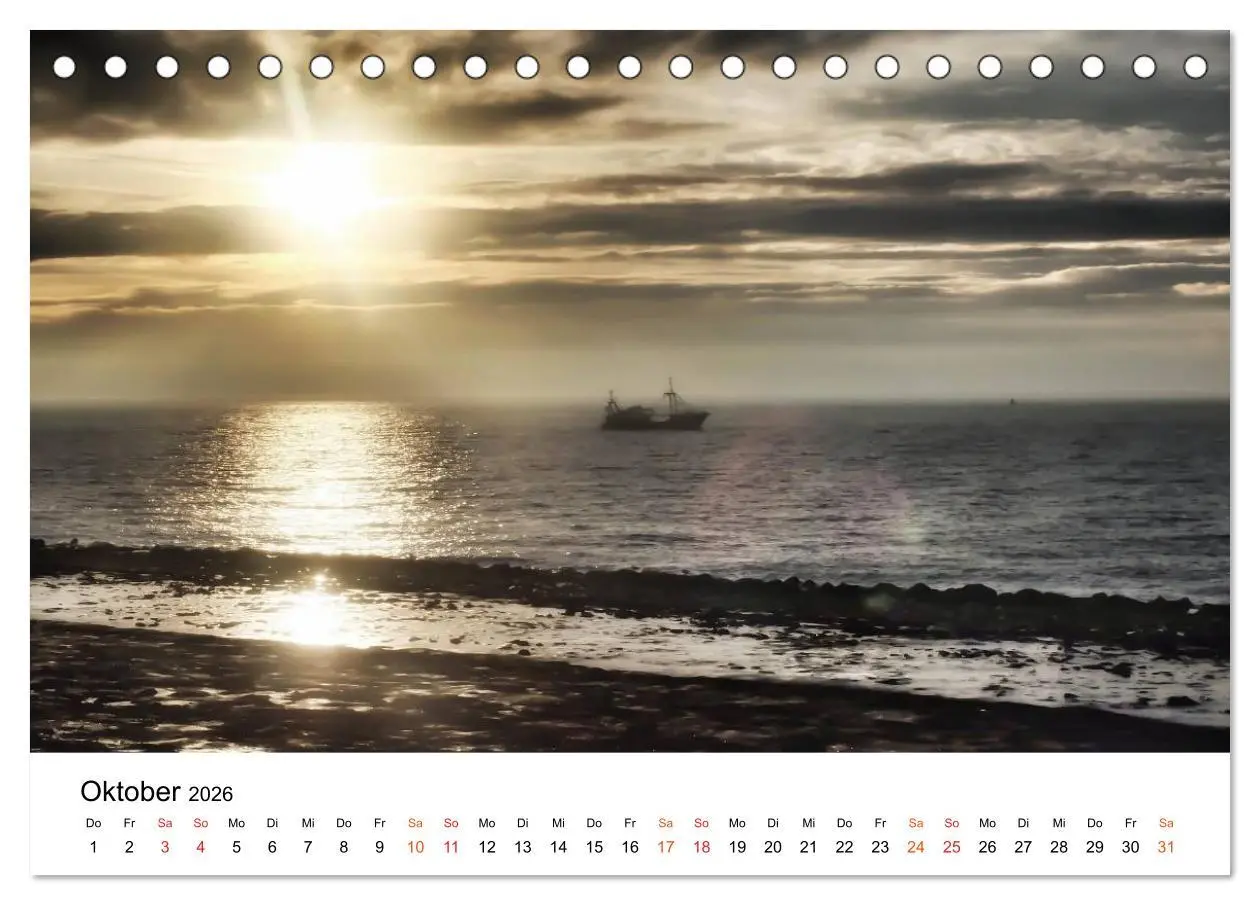 Bild: 9783457979044 | Wieder an der Nordsee (Tischkalender 2026 DIN A5 quer), CALVENDO...