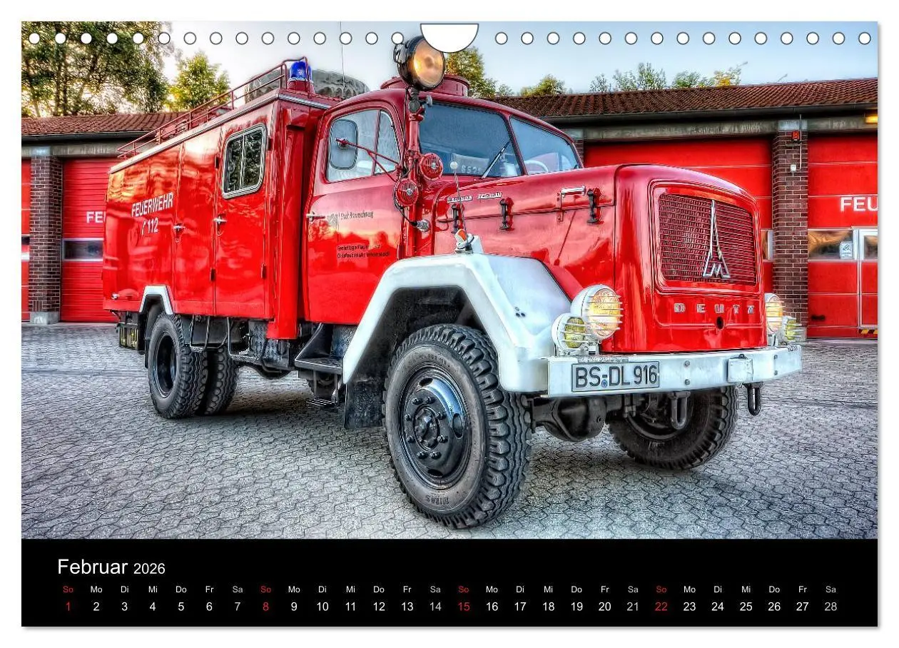 Bild: 9783516209044 | Einsatzfahrzeuge (Wandkalender 2026 DIN A4 quer), CALVENDO...