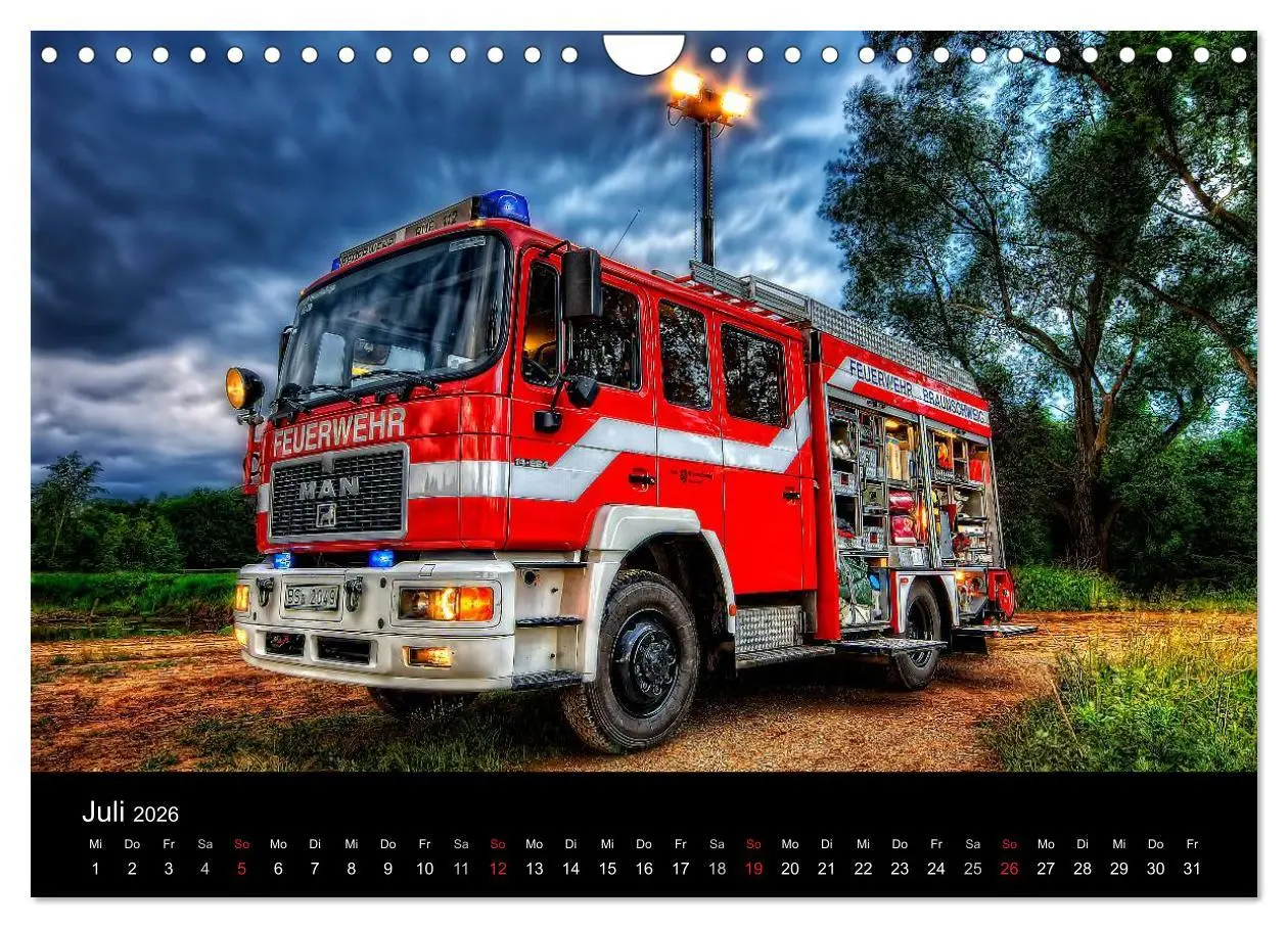 Bild: 9783516209044 | Einsatzfahrzeuge (Wandkalender 2026 DIN A4 quer), CALVENDO...