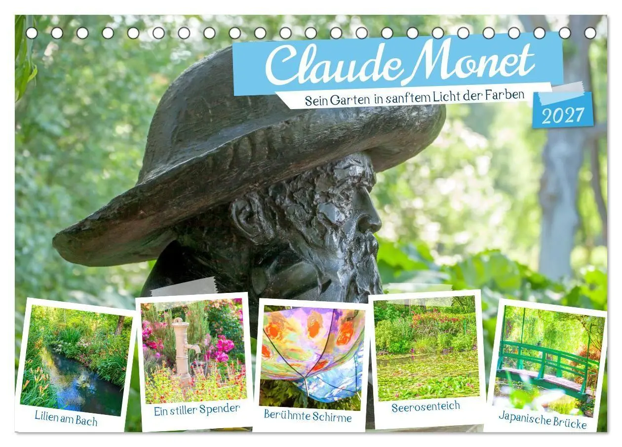 Cover: 9783594359044 | Claude Monet - Sein Garten in sanftem Licht (Tischkalender 2027 DIN...