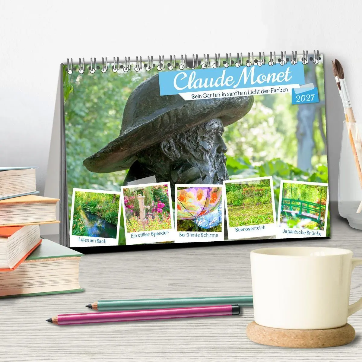 Bild: 9783594359044 | Claude Monet - Sein Garten in sanftem Licht (Tischkalender 2027 DIN...