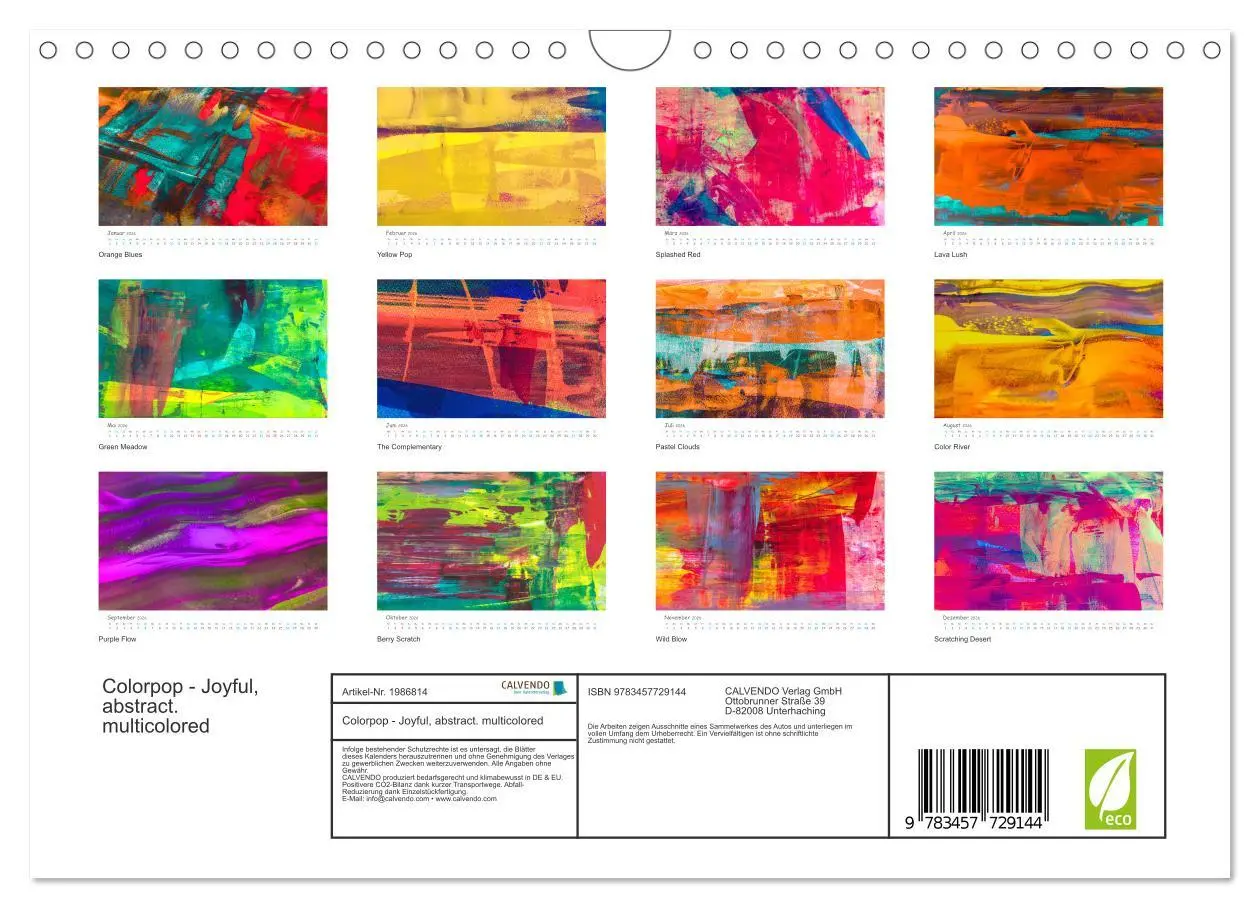 Bild: 9783457729144 | Colorpop - Joyful, abstract. multicolored (Wandkalender 2026 DIN A4...