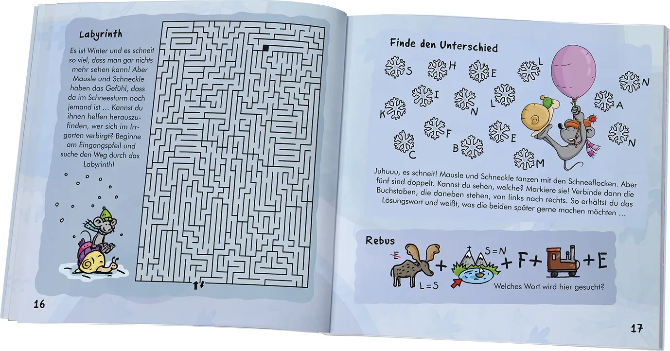 Bild: 9783867519144 | Winter-Rätsel | mit Mausle und Schneckle | Lisa Schwenk | Taschenbuch
