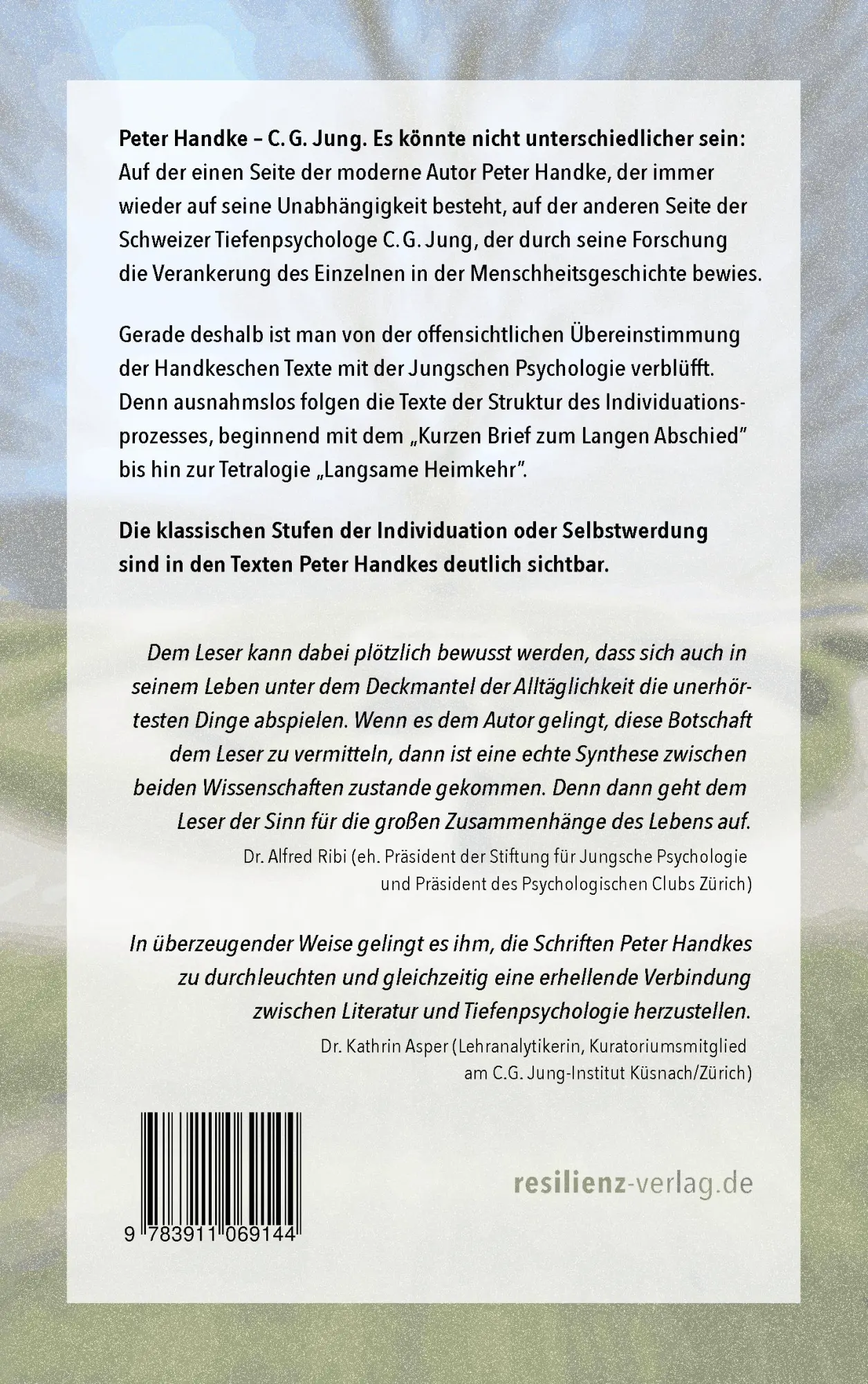Rückseite: 9783911069144 | Peter Handke - C. G. Jung. Selbstsuche - Selbstfindung - Selbstwerdung