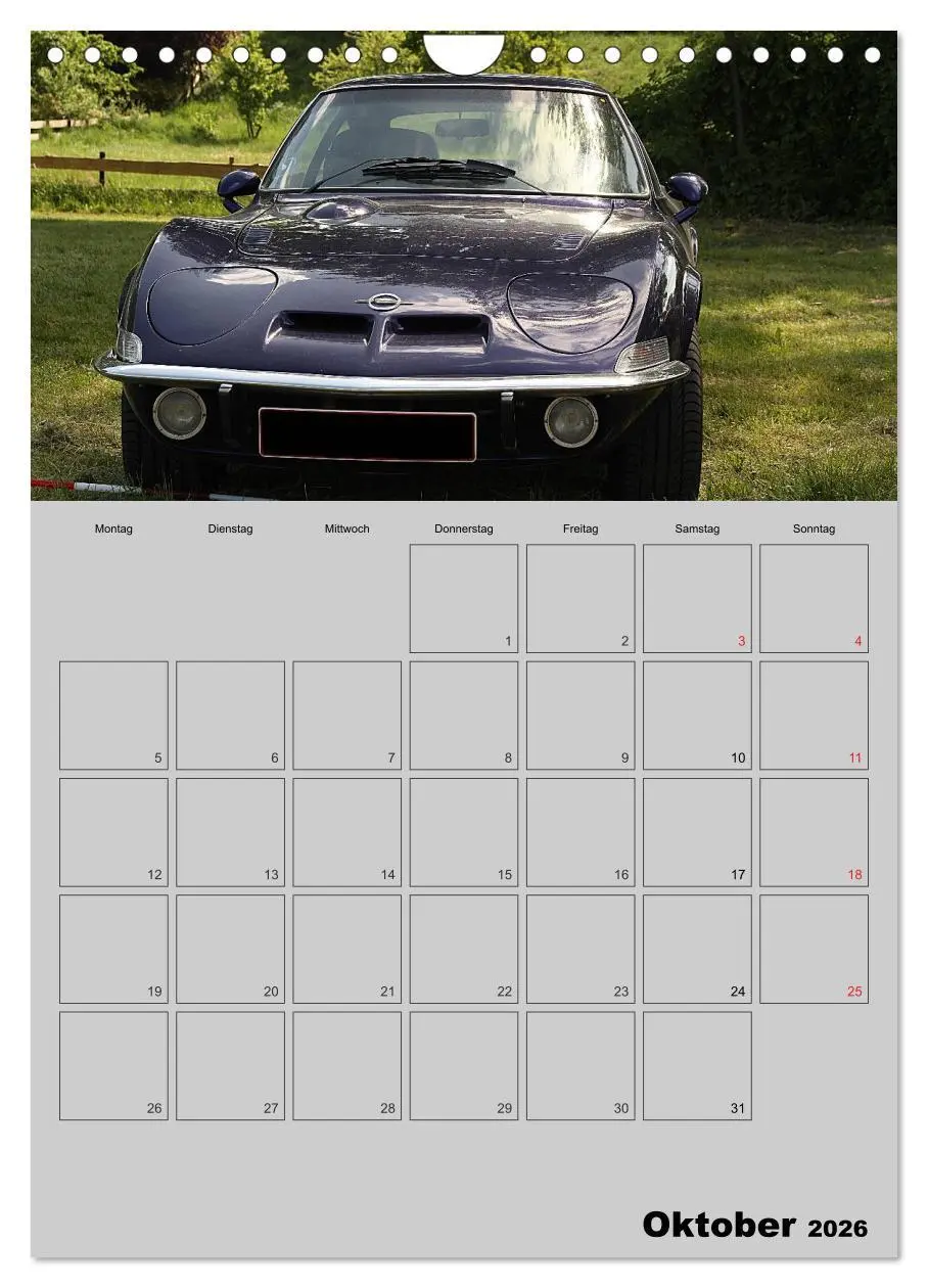 Bild: 9783516429244 | Opel GT Terminplaner (Wandkalender 2026 DIN A4 hoch), CALVENDO...