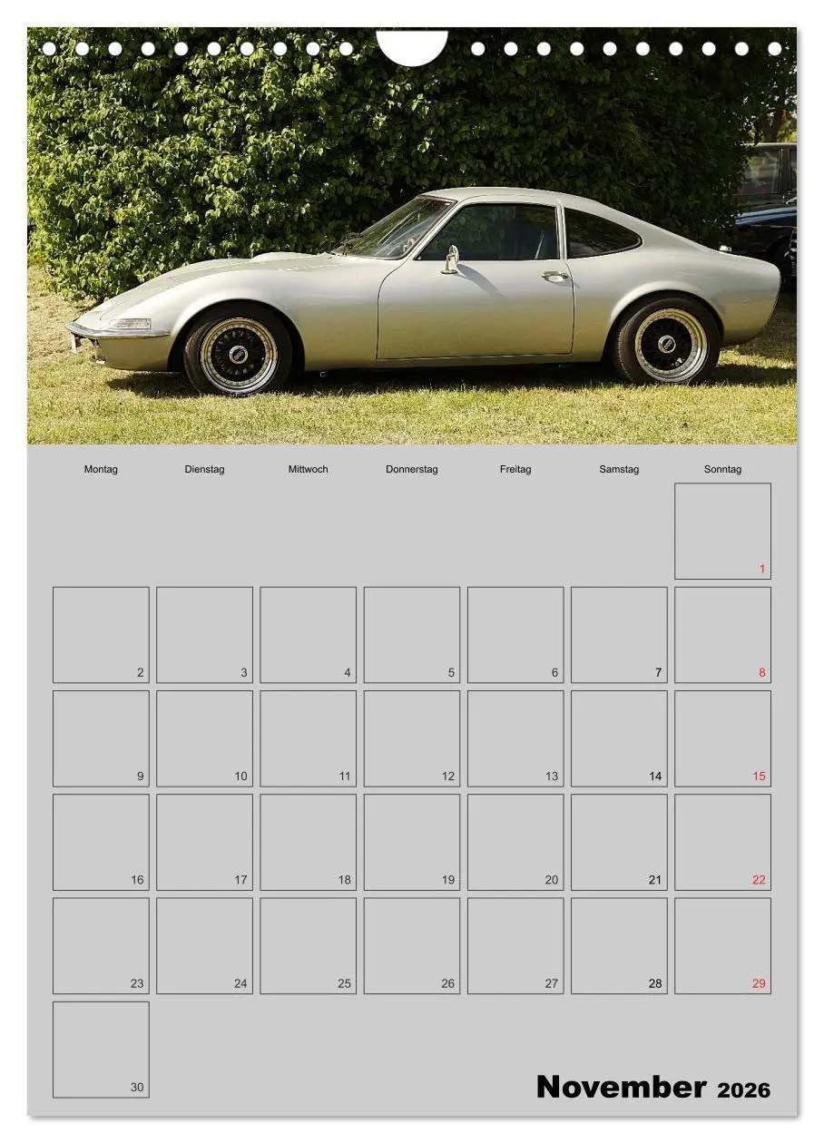 Bild: 9783516429244 | Opel GT Terminplaner (Wandkalender 2026 DIN A4 hoch), CALVENDO...