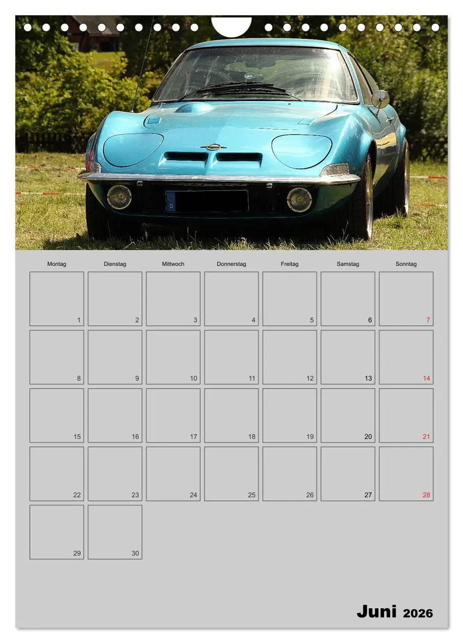 Bild: 9783516429244 | Opel GT Terminplaner (Wandkalender 2026 DIN A4 hoch), CALVENDO...