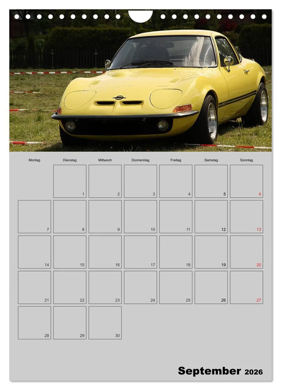 Bild: 9783516429244 | Opel GT Terminplaner (Wandkalender 2026 DIN A4 hoch), CALVENDO...