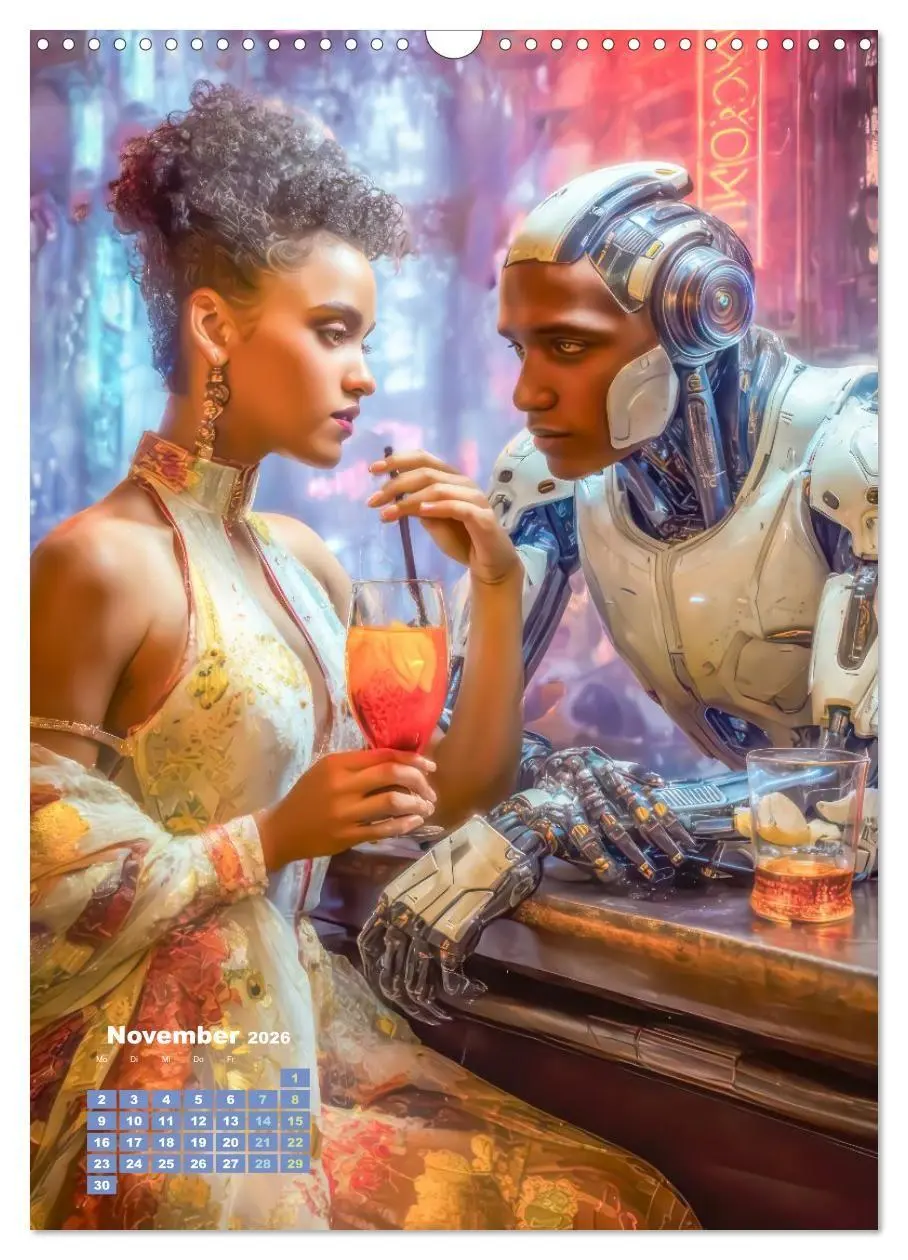 Bild: 9783516669244 | Cyberpunk Ästhetik - Neonstadt mit seinne Bewohnern (Wandkalender...