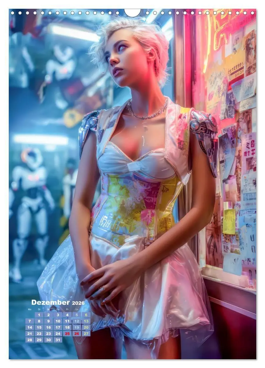 Bild: 9783516669244 | Cyberpunk Ästhetik - Neonstadt mit seinne Bewohnern (Wandkalender...