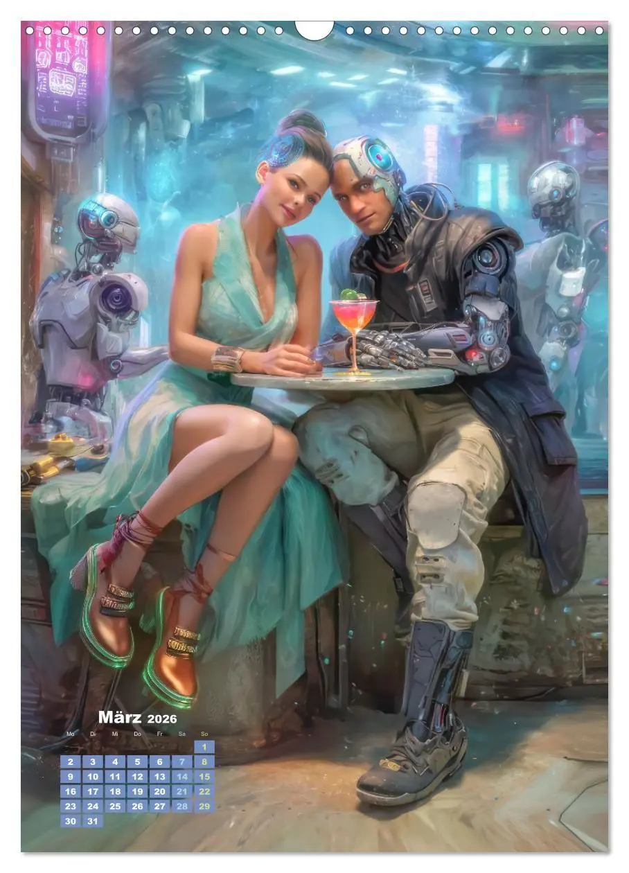 Bild: 9783516669244 | Cyberpunk Ästhetik - Neonstadt mit seinne Bewohnern (Wandkalender...
