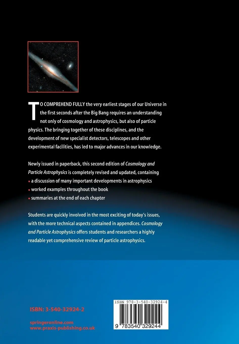 Rückseite: 9783540329244 | Cosmology and Particle Astrophysics | Ariel Goobar (u. a.) | Buch