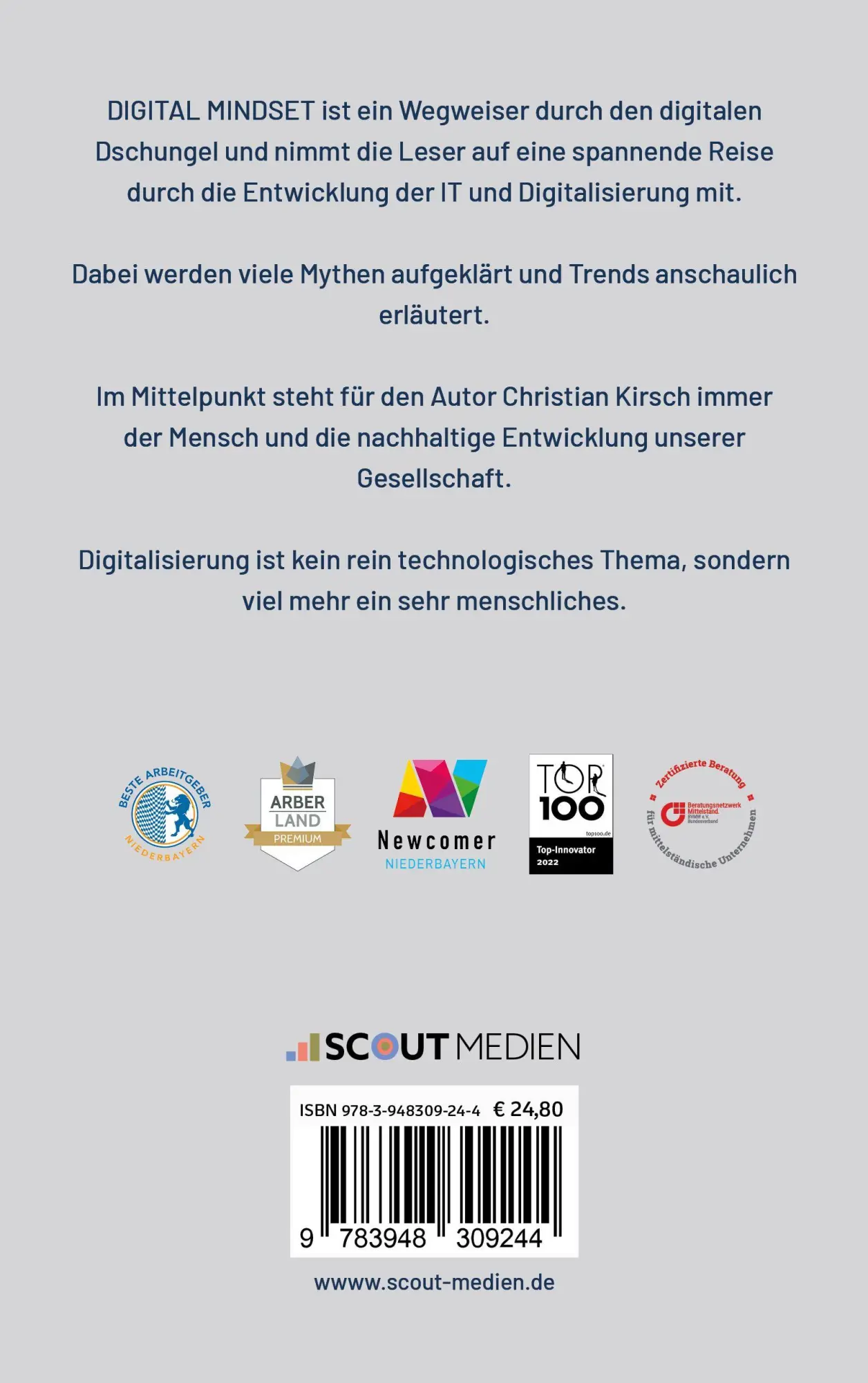 Rückseite: 9783948309244 | Digital Mindset | Christian Kirsch | Taschenbuch | 158 S. | Deutsch