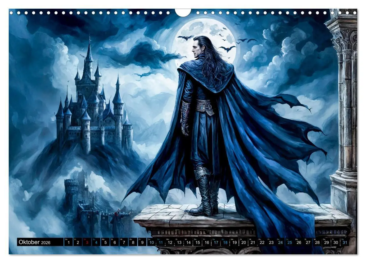 Bild: 9783457259344 | Finsternis der Vampire - Mystischer düsterer Fantasy Kalender...