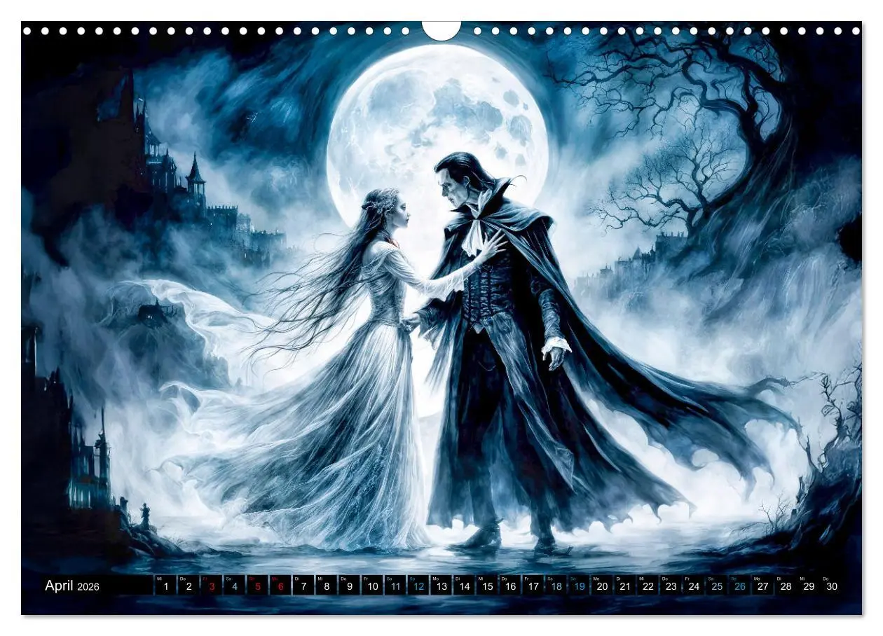 Bild: 9783457259344 | Finsternis der Vampire - Mystischer düsterer Fantasy Kalender...