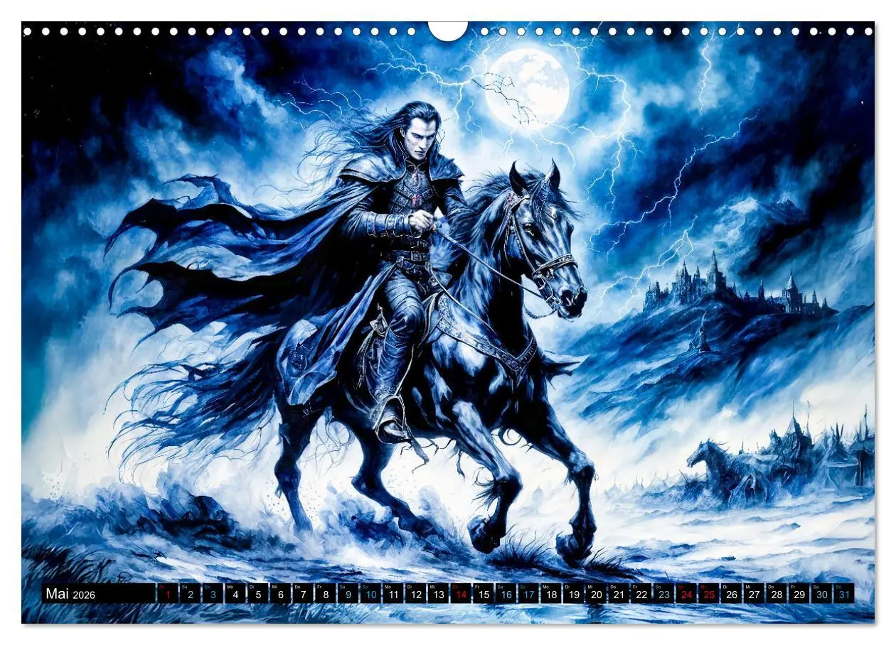 Bild: 9783457259344 | Finsternis der Vampire - Mystischer düsterer Fantasy Kalender...