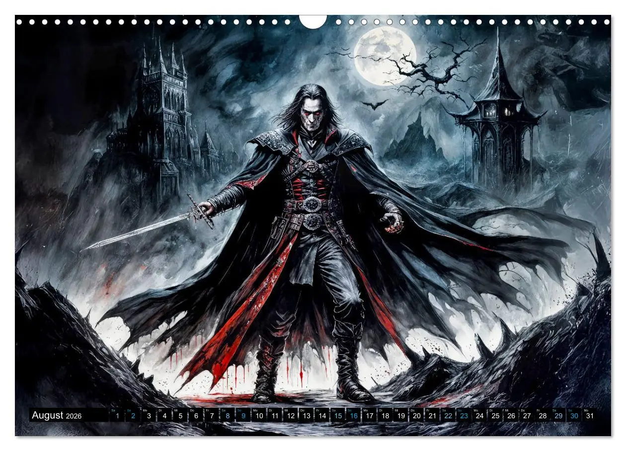 Bild: 9783457259344 | Finsternis der Vampire - Mystischer düsterer Fantasy Kalender...