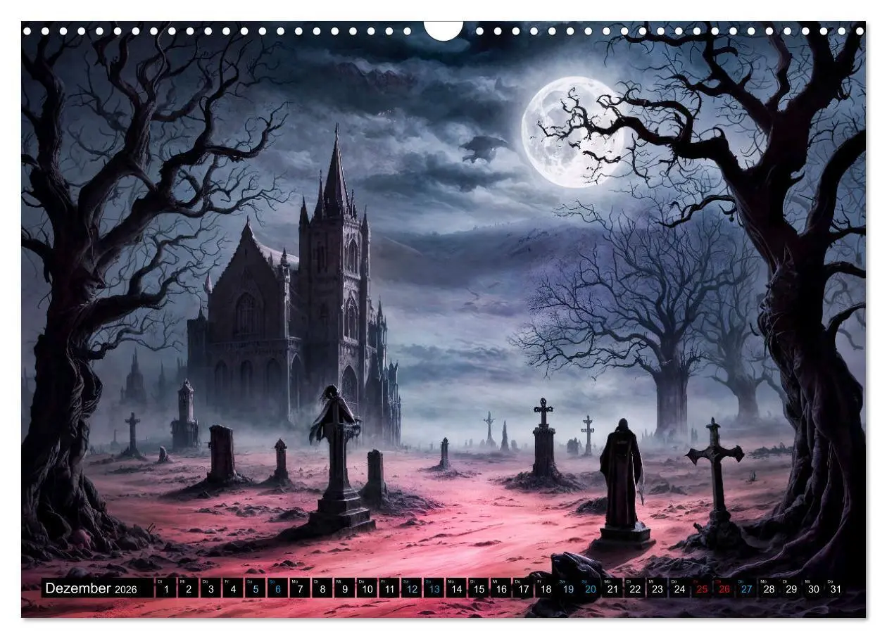 Bild: 9783457259344 | Finsternis der Vampire - Mystischer düsterer Fantasy Kalender...