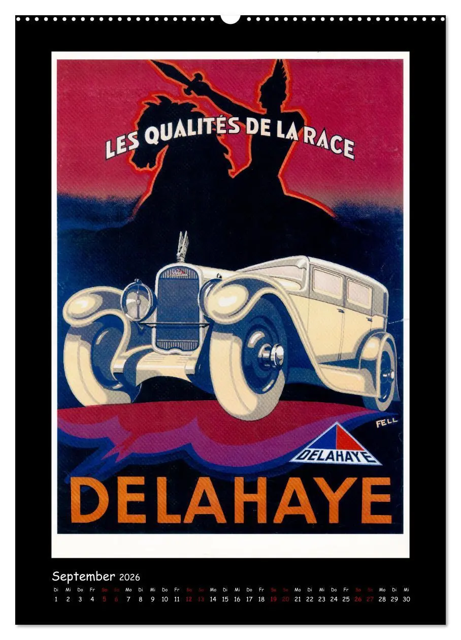 Bild: 9783516349344 | Historische Automobilplakate (hochwertiger Premium Wandkalender...