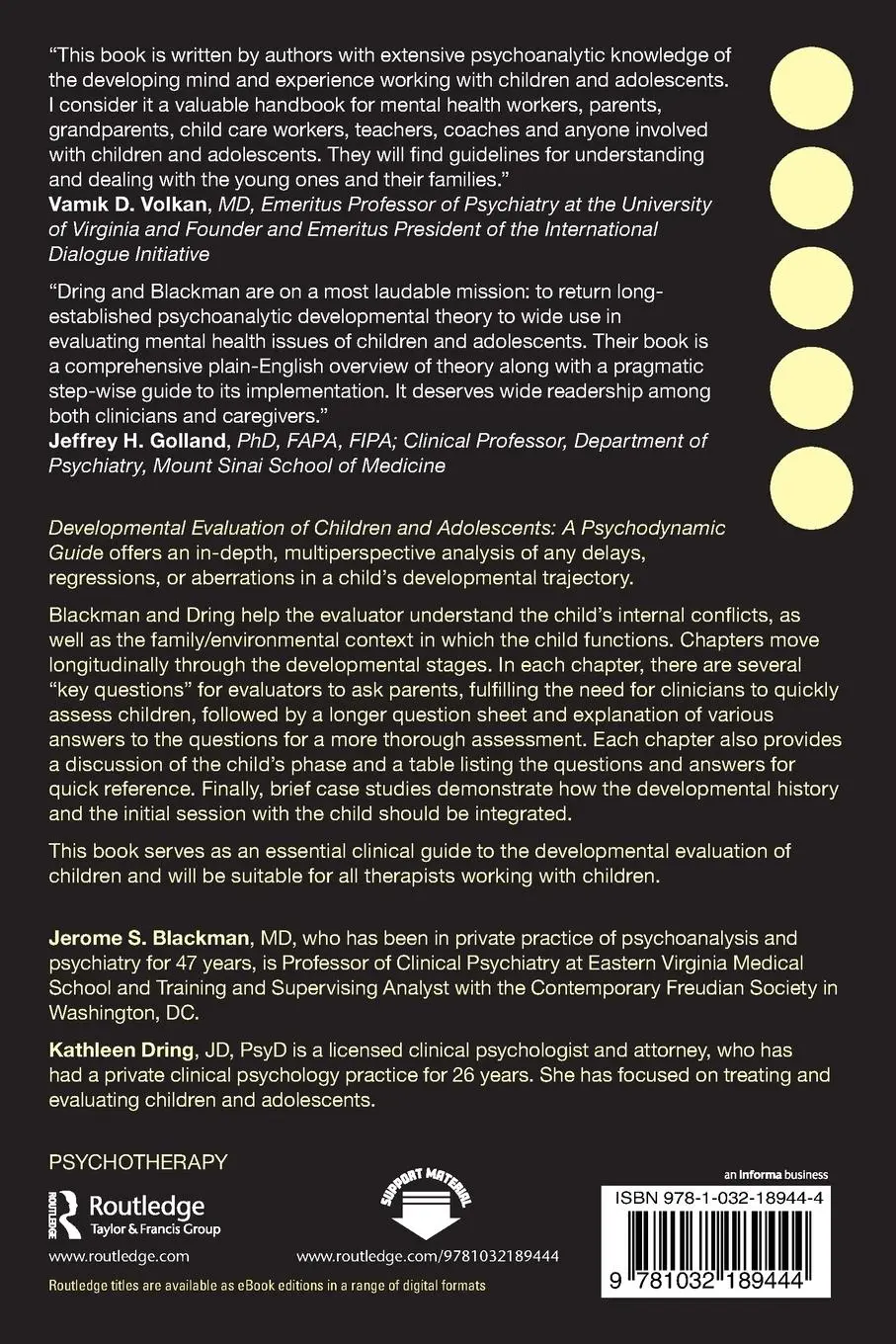 Rückseite: 9781032189444 | Developmental Evaluation of Children and Adolescents | Taschenbuch