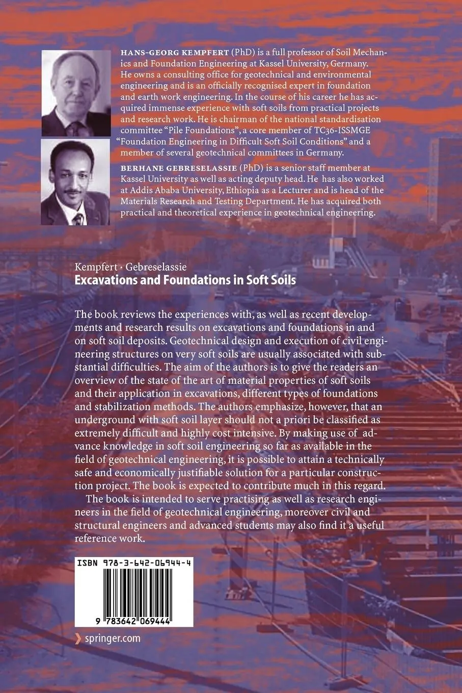 Rückseite: 9783642069444 | Excavations and Foundations in Soft Soils | Gebreselassie (u. a.)